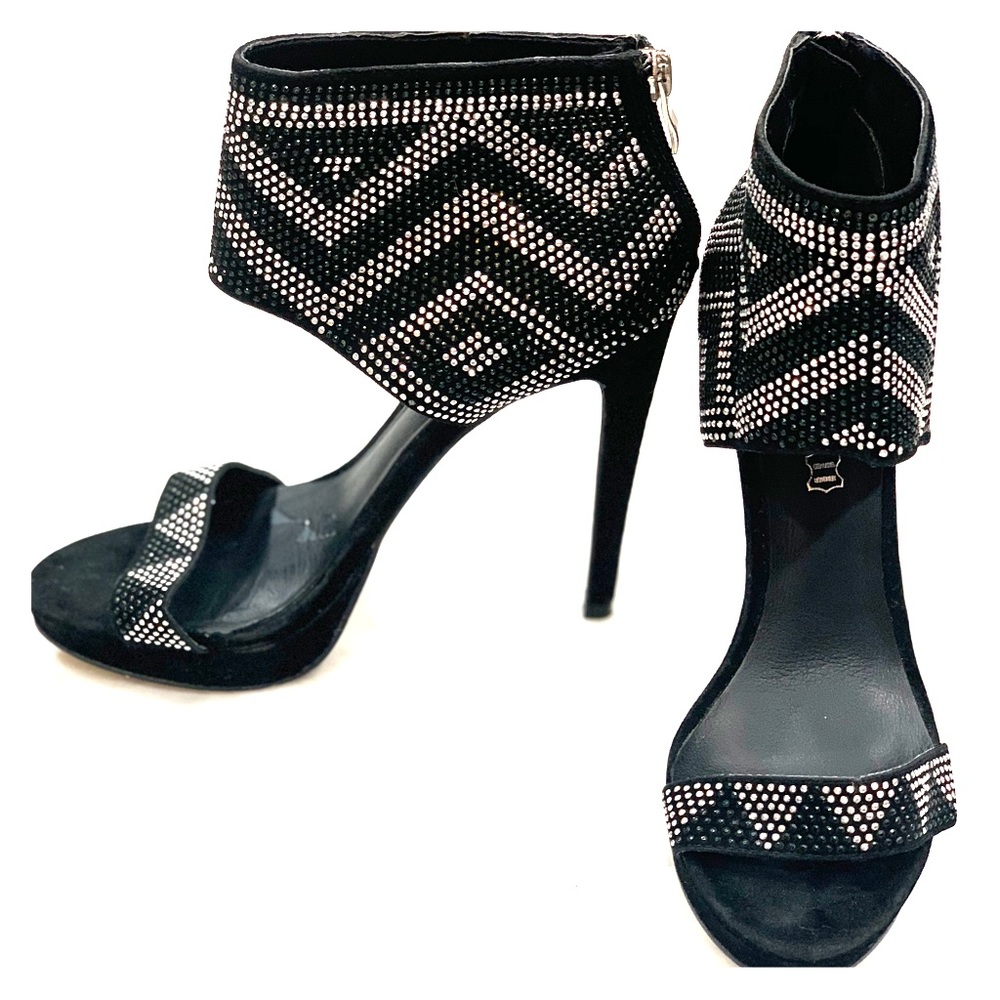 ALDO black studded heels - Size 7   5 inch heel